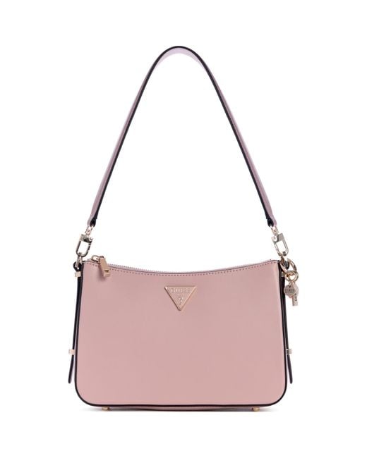 Guess Pink Daryna Top Zip Shoulder Bag