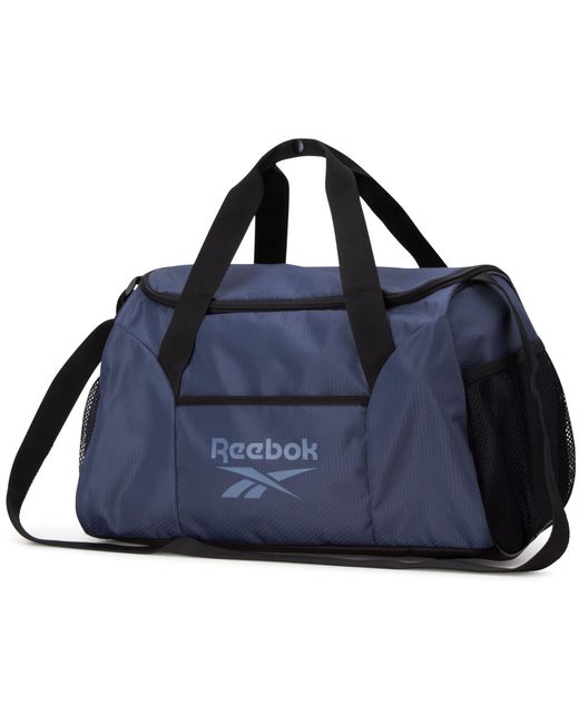 Reebok Blue Aleph Sports Gym Bag - Lightweight Carry On Weekend Overnight Luggage For