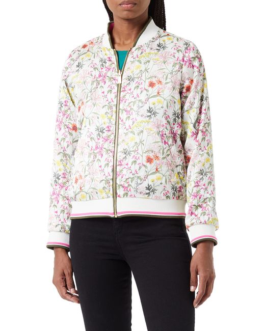 Scotch & Soda White Reversible Padded Bomber Jacket In Recycled Polyester