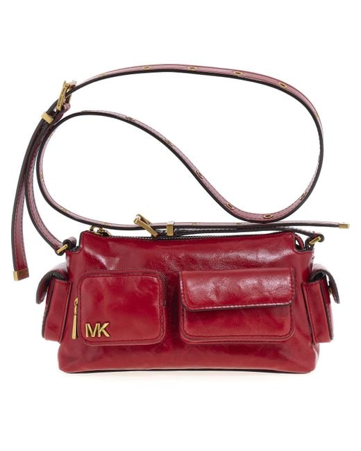 Michael Kors Red SM CONV PCKT XBODY CRIMSON One Size
