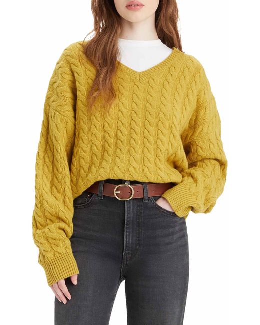 Levi's Yellow Rae Sweater Sweatshirt
