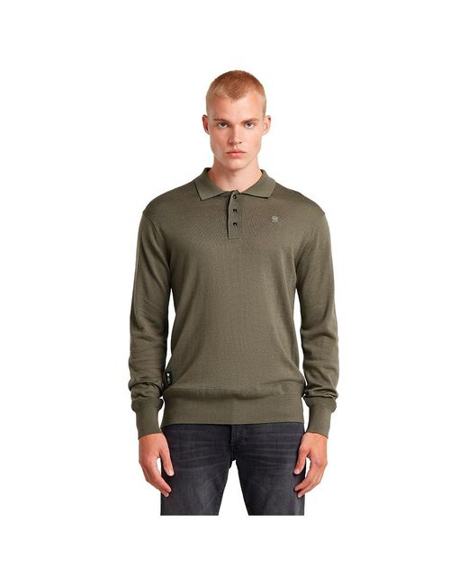 G-Star G-Star Premium Core Dunda Knitted Poloshirt in Green für Herren