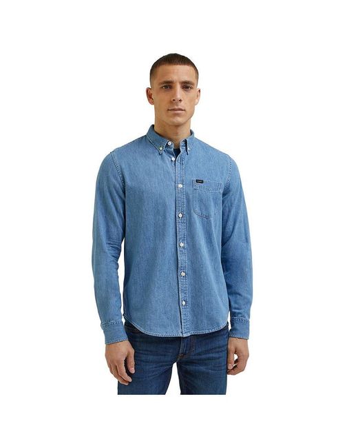 Button Down Maglietta di Lee Jeans in Blue da Uomo