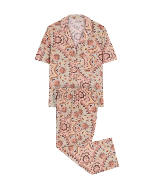 Pijama Camisero Estampado Multicolor Juego Women'secret de color Pink