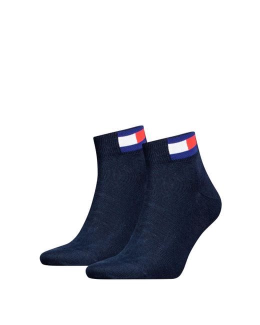 Tommy Hilfiger Blue Quarter Socks
