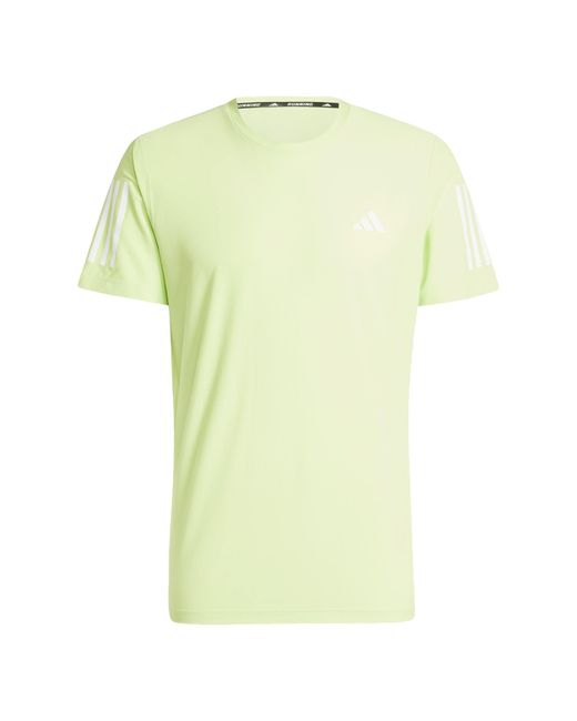Adidas Own The Run T-shirt Voor in het Yellow voor heren