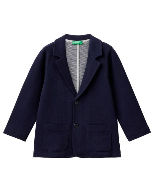Benetton Blue Giacca M/l 3f1yg600e Cardigan Sweater, for men
