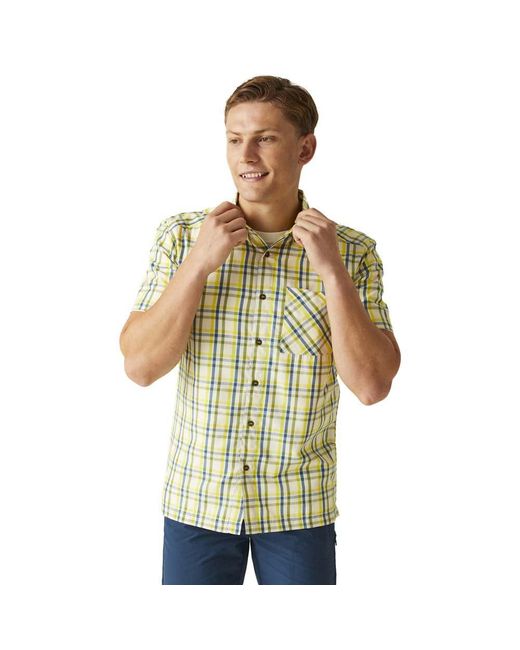 Regatta Green Mindano Viii Short Sleeve Shirt for men