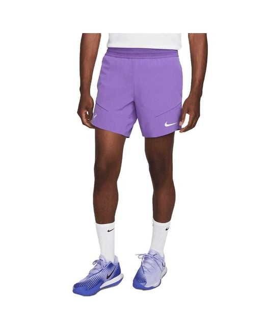 Pantaloncini da uomo Court Dri Fit Advantage Rafa 7 ́ ́ ́ di Nike in Purple da Uomo
