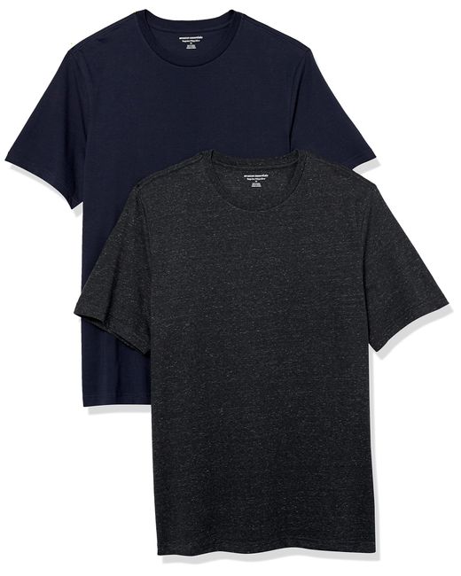 Amazon Essentials Blue Regular-fit Short-sleeve Crewneck T-shirt for men