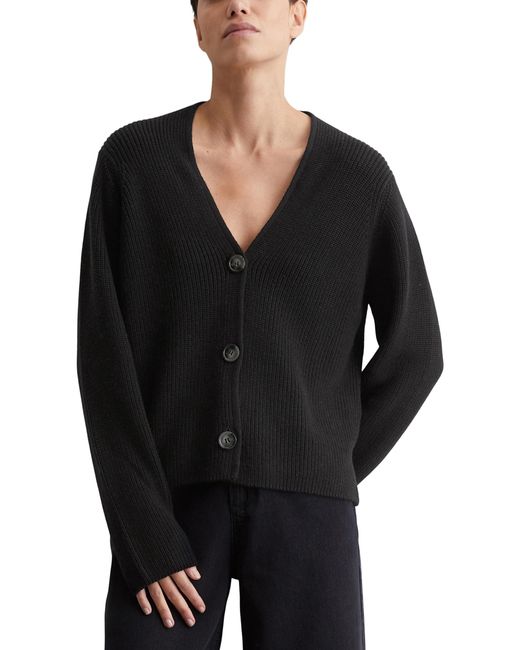 Marc O' Polo Black Cardigan Strickjacke mit V-Ausschnitt