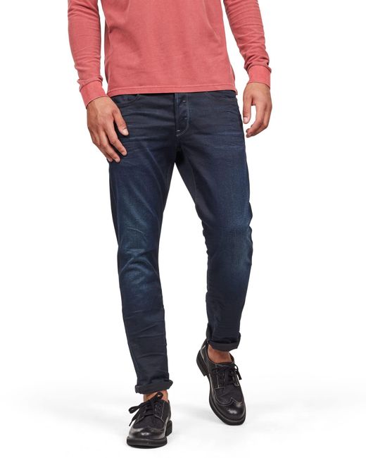G-Star RAW 3301 Straight Tapered Fit Jeans in Blue for Men | Lyst