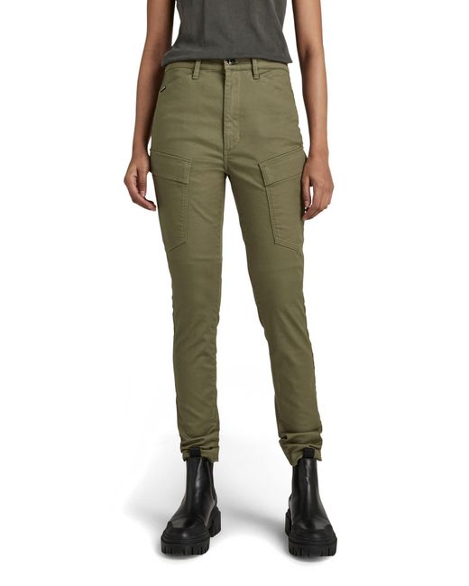 Pantalones Kafey Cargo Ultra High Skinny G-Star RAW de color Green
