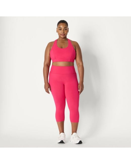 Amazon Essentials Red Power Sculpt Capri-Leggings mit hohem Bund