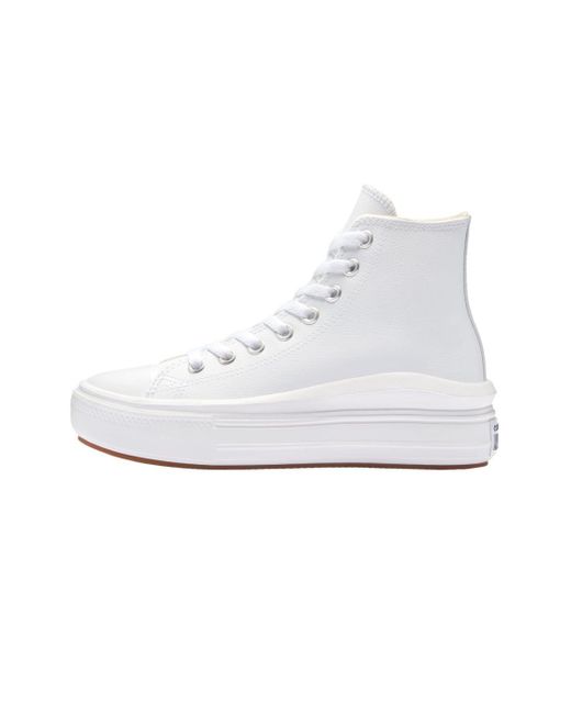 Converse Chuck Taylor All Star Move Platform Foundational Leather Sneaker  in White | Lyst UK