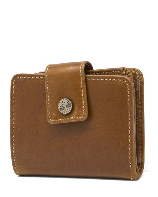 Timberland Brown Womens Leather Rfid Small Indexer Wallet Billfold