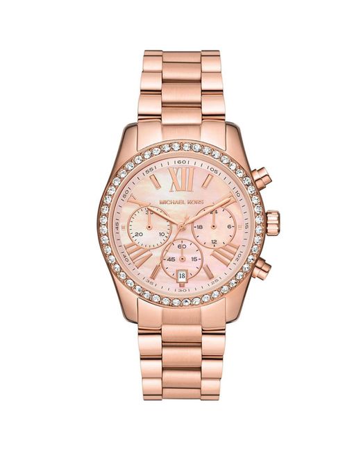LEXINGTON MK7242 Cronografo donna di Michael Kors in Pink