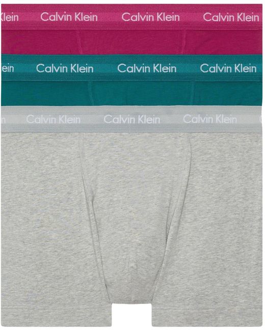 Calvin Klein Green Boxer Short Trunks Stretch Cotton Pack Of 3 for men