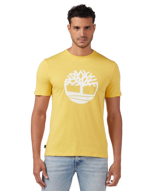 Timberland Yellow S Tfo Ss Tree Logo Non-ringer Regular T-shirt for men