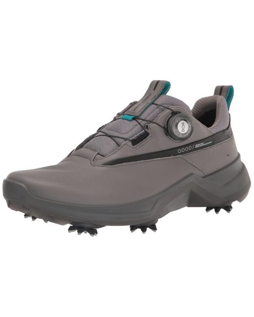 Ecco Tex Leather Golf Shoes - Steel - 11.5 in Gray for Men | Lyst