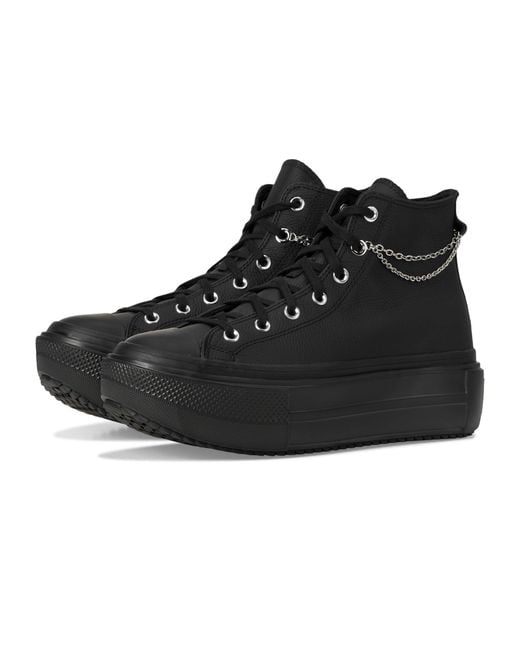 Scarpe Chuck Taylor all Star Lift Double Stack Hi Taglia 36 Codice A15165C Nero Donna di Converse in Black