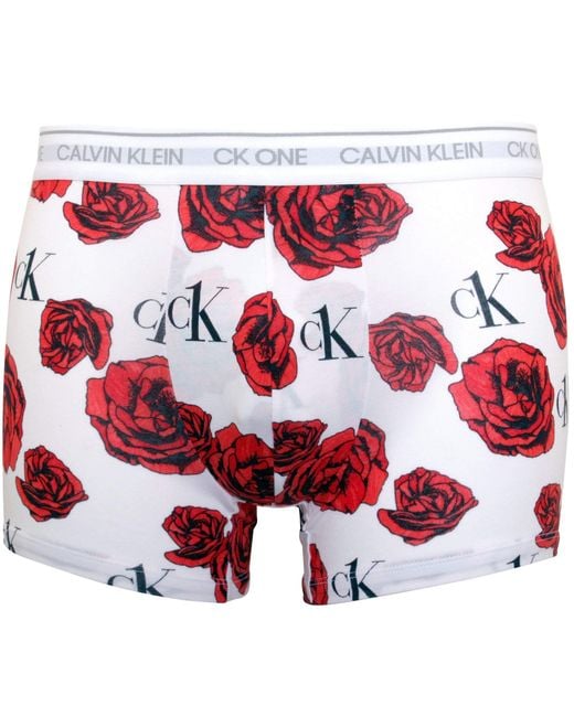 Calvin Klein White Ck One Pride Roses Boxer Briefs for men