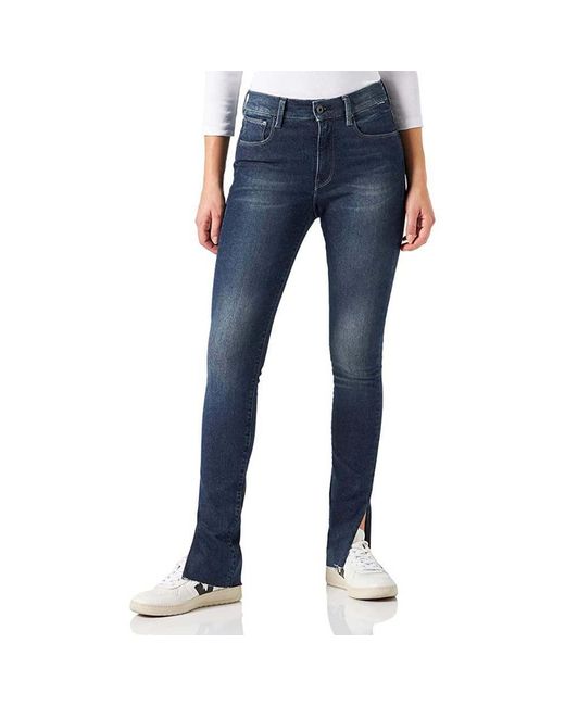 G-Star Para Mujer Jeans 3301 Skinny Slit G-Star de color Blue