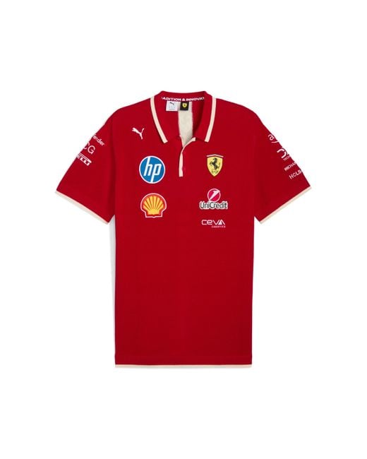 PUMA Scuderia Ferrari F1 2025 Special Edition China Gp Team Polo - Red - Size: M for men