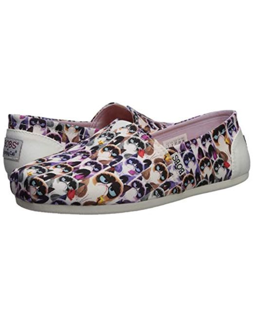 Skechers Bobs Bobs Plush-grumpy Cat Slip On Ballet Flat - Lyst