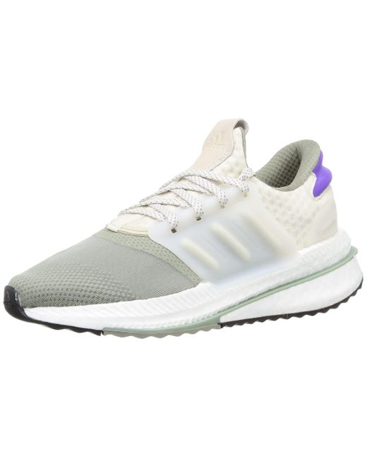Adidas White S X_plrboost Road Running Shoes Silver/purple 6.5 for men