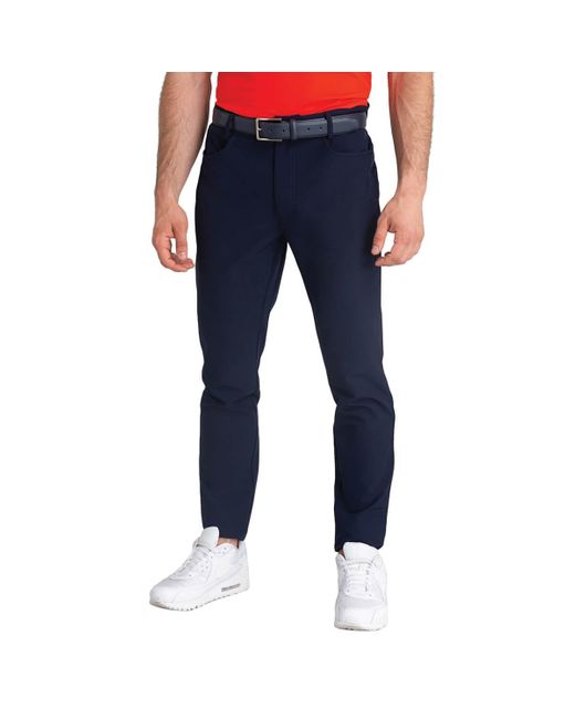 Calvin Klein Blue Way Stretch Slim Fit Trousers - Dark Navy for men