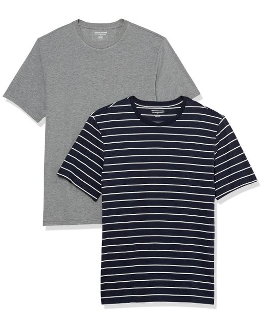 T-Shirt Girocollo a iche Corte Slim Uomo di Amazon Essentials in Blue da Uomo