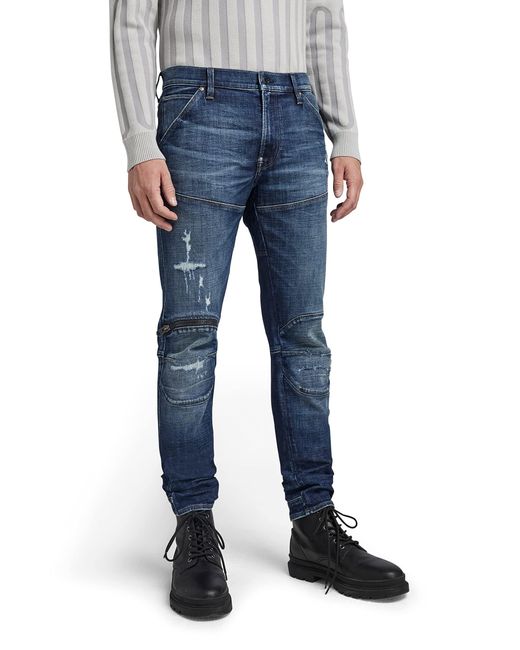 5620 3D Zip Knee Skinny Jeans da Uomo di G-Star RAW in Blu | Lyst