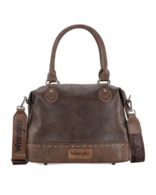 Wrangler Brown Doctor Bag For Satchel Handbags With Wide Strap
