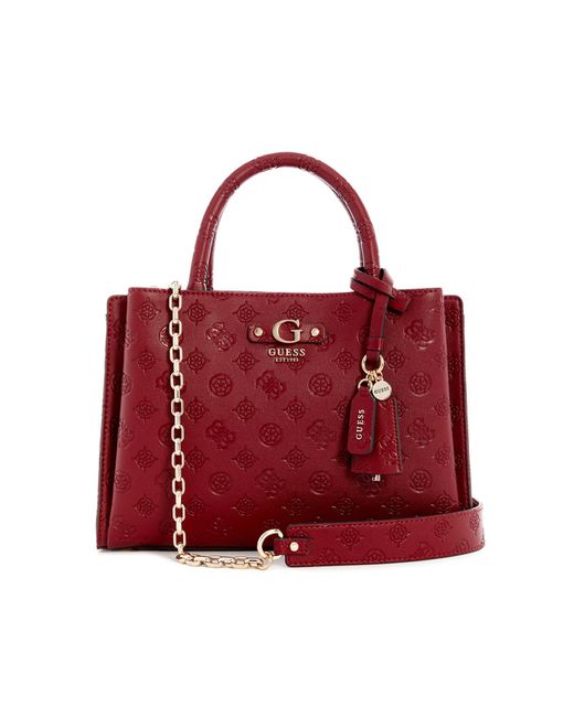 Gerty Girlfriend Satchel Bag Claret Guess en coloris Red