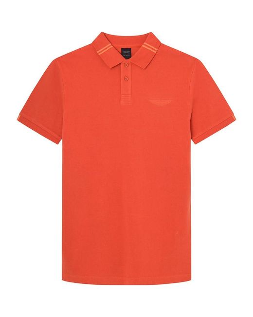 Hackett Red Am Tipped Polo for men