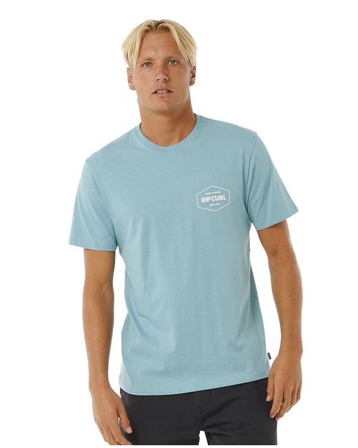 Rip Curl Stapler Short Sleeve T-shirt M in Blue für Herren