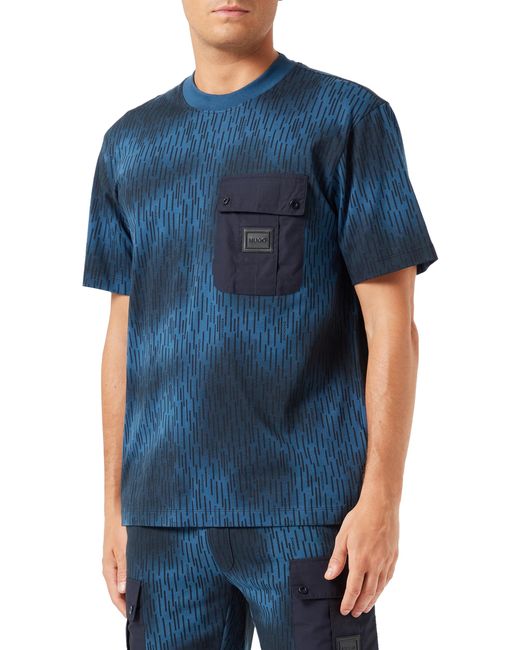 HUGO Blue Dengduang T-shirt for men