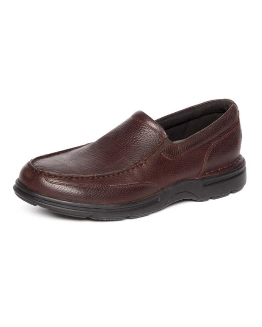 Rockport Brown Mens Eureka Plus Slip On Oxford for men