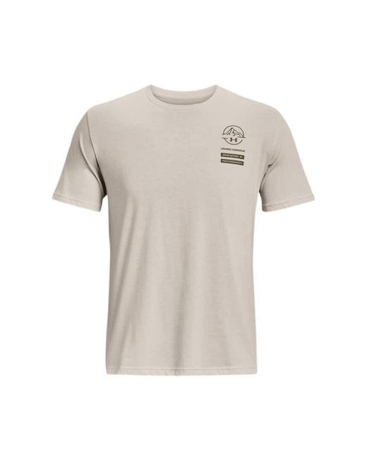 Under Armour Gray Outdoor Mountain Key Camo Short-sleeve T-shirt for men