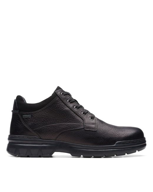 Clarks Rockie Mid Gtx H Fit Black Leather Boots for Men | Lyst UK