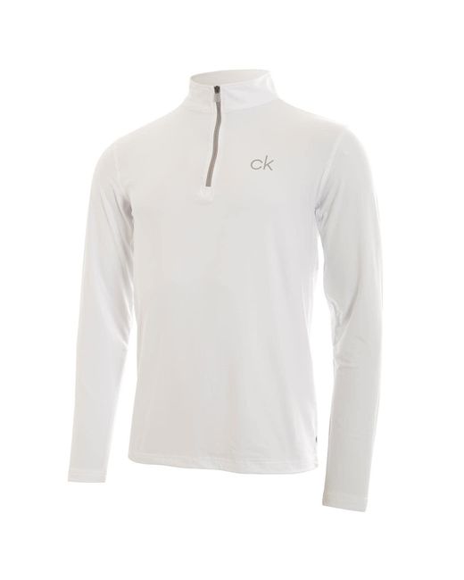 Calvin Klein Golf Newport Hz Lichtgewicht Trui - Wit - Xl in het White voor heren