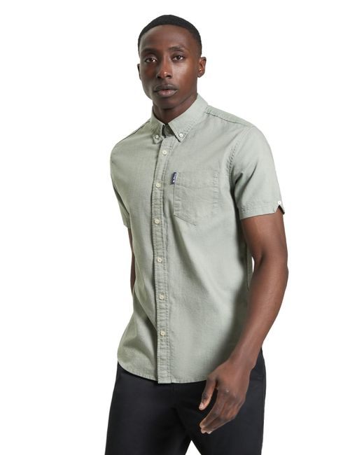 Ben Sherman Gray Button-down Collar Signature Oxford Shirt for men
