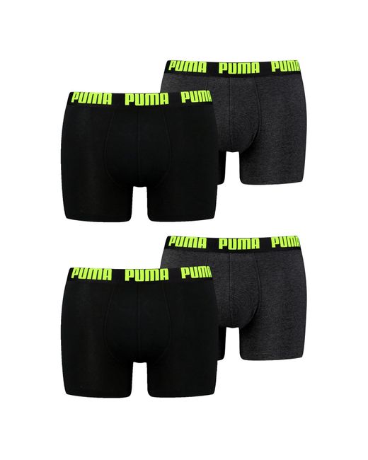 PUMA Boxershorts Unterhosen 4er Pack in Green für Herren