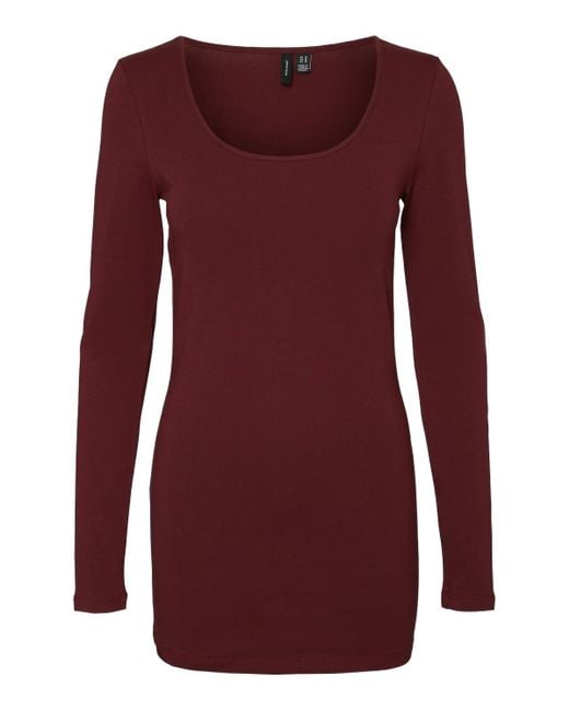 Vero Moda Purple VMMAXI My LS Soft Long U-Neck