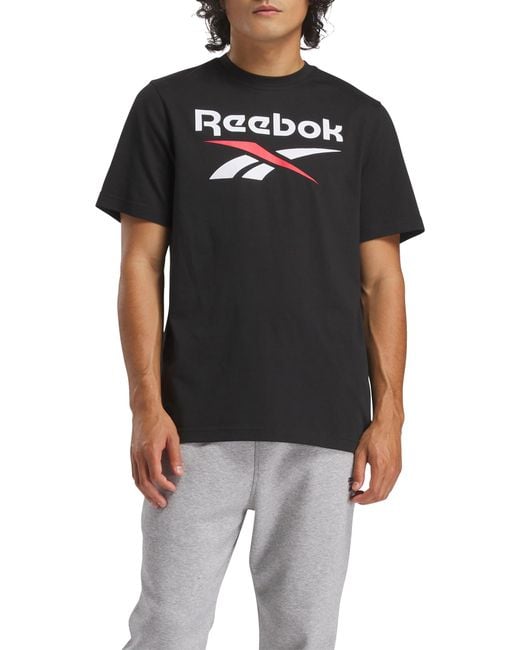 Reebok Identity Big Logo Tee T-shirt Voor in het Black voor heren