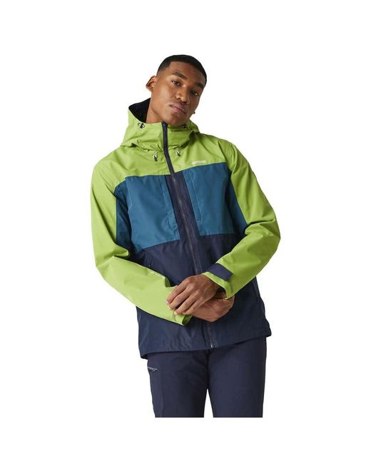 Regatta Green S Maland Full Zip Waterproof Breathable Jacket for men