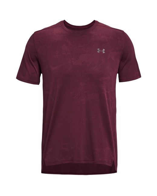 Under Armour Purple S Jacquard T-shirt Maroon M for men