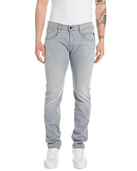 Replay Gray Men's Jeans With Stretch for men
