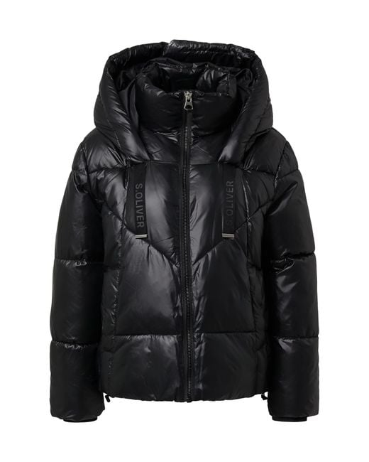 S.oliver Black Gesteppte Puffer-Jacke mit Weitenregulierung schwarz 40